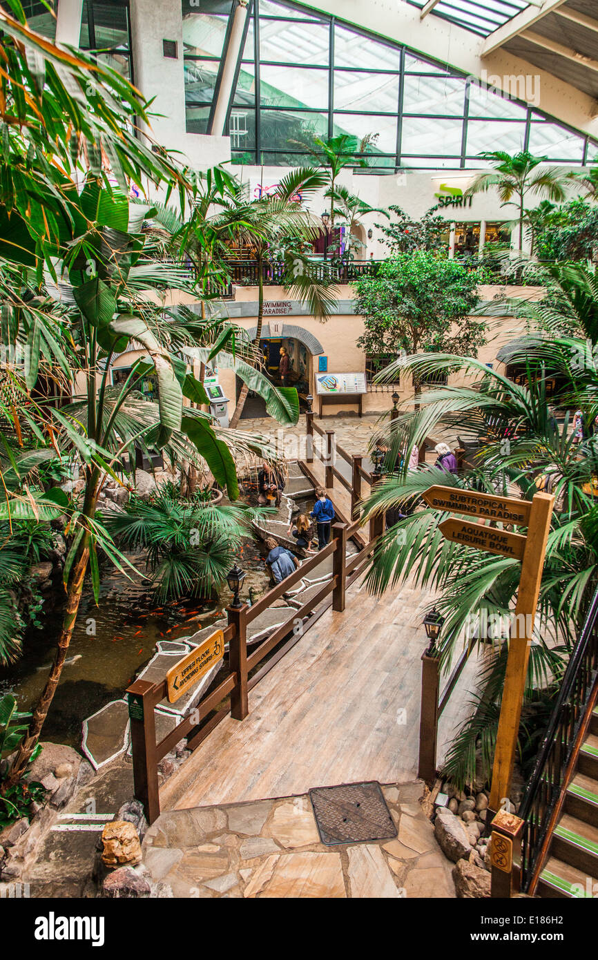 The Subtropical Plaza Center Parcs Longleat Wiltshire England United Kingdom Stock Photo Alamy