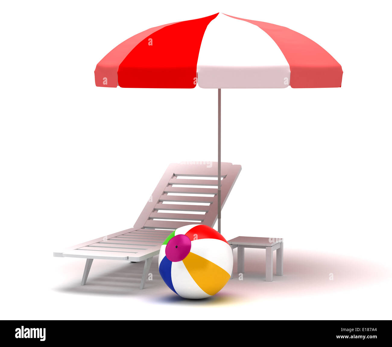 Beach Chair and Umbrella Stock Photo Alamy