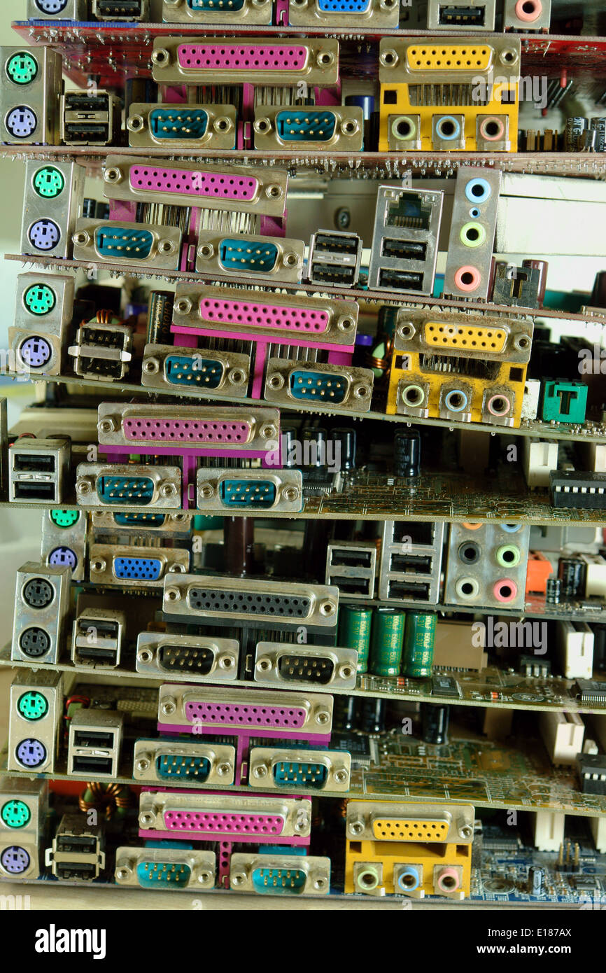 Junk Motherboards Stock Photo