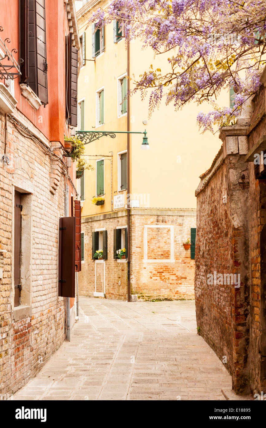 The backstreets of Castello, Venice. Stock Photo