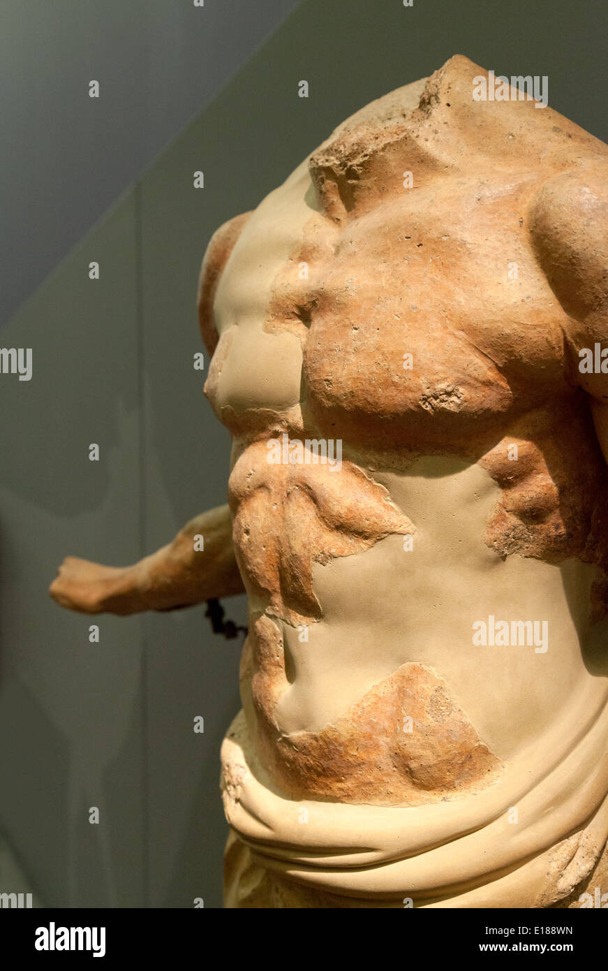 Sculpture of a male torso from ancient Rome, Musei Capitolini, Rome ...