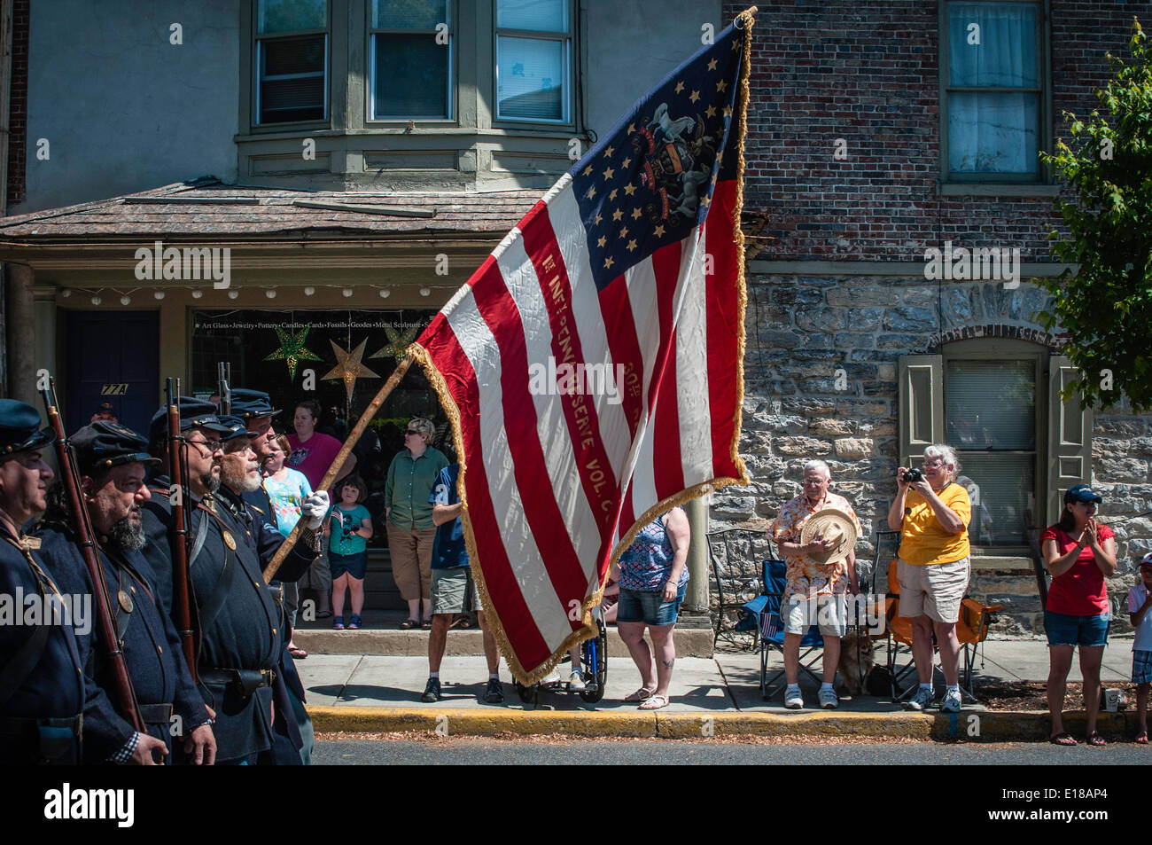 Lititz, PA, USA. 2. Memorial Day Parade and community march to local