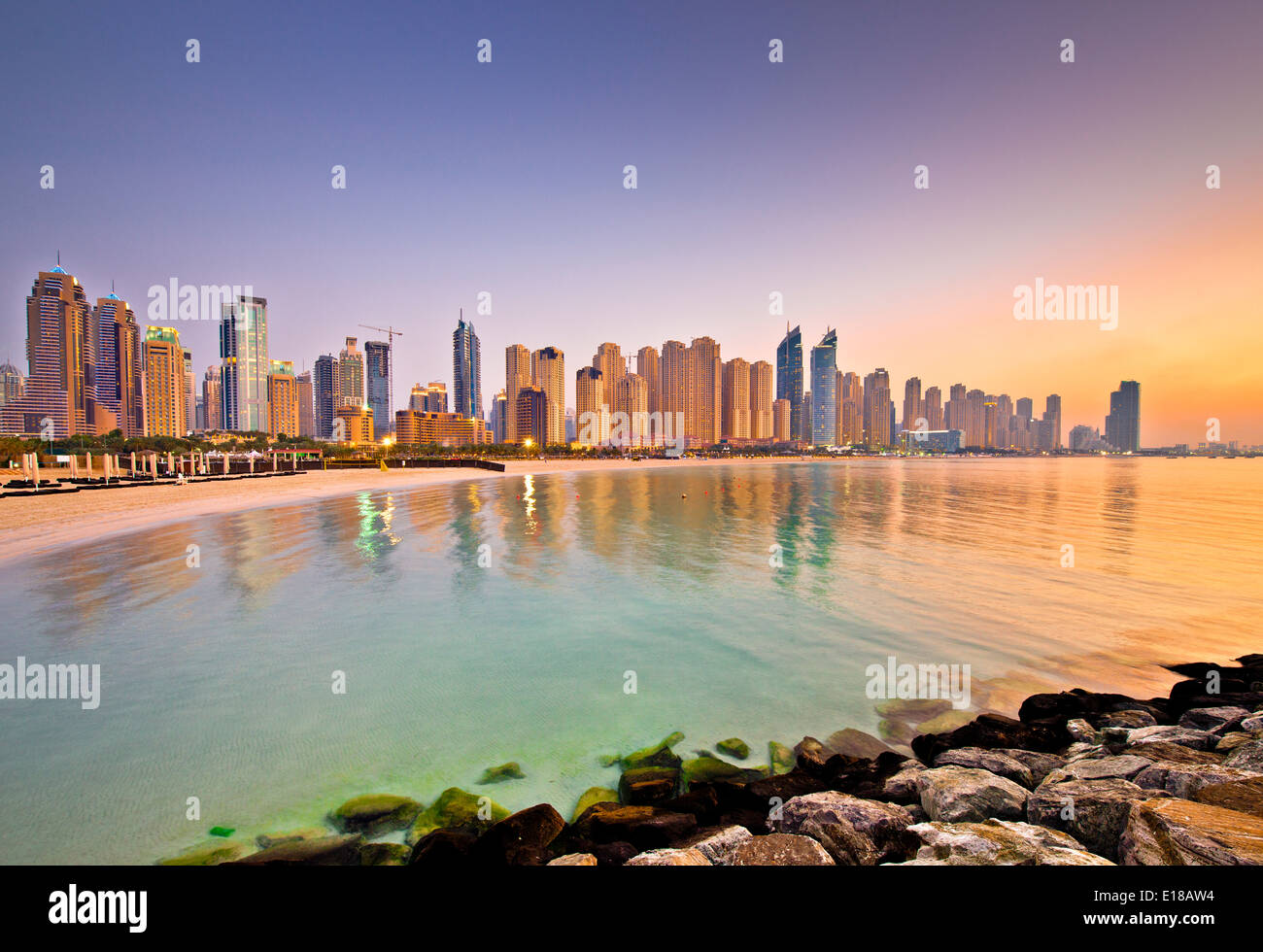 The Skyline of Dubai Stock Photo
