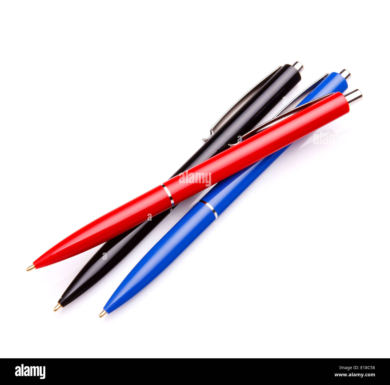 Ballpoint pen isolated on white background cutout Stock Photo - Alamy