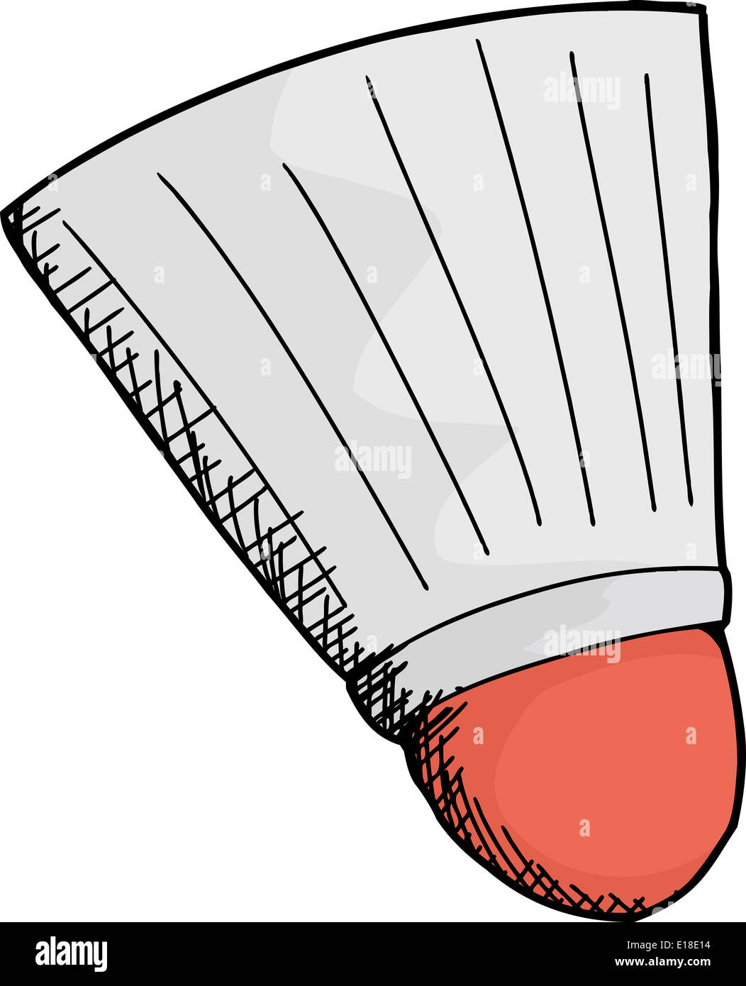 Isolated badminton shuttlecock on isolated white background Stock Photo ...