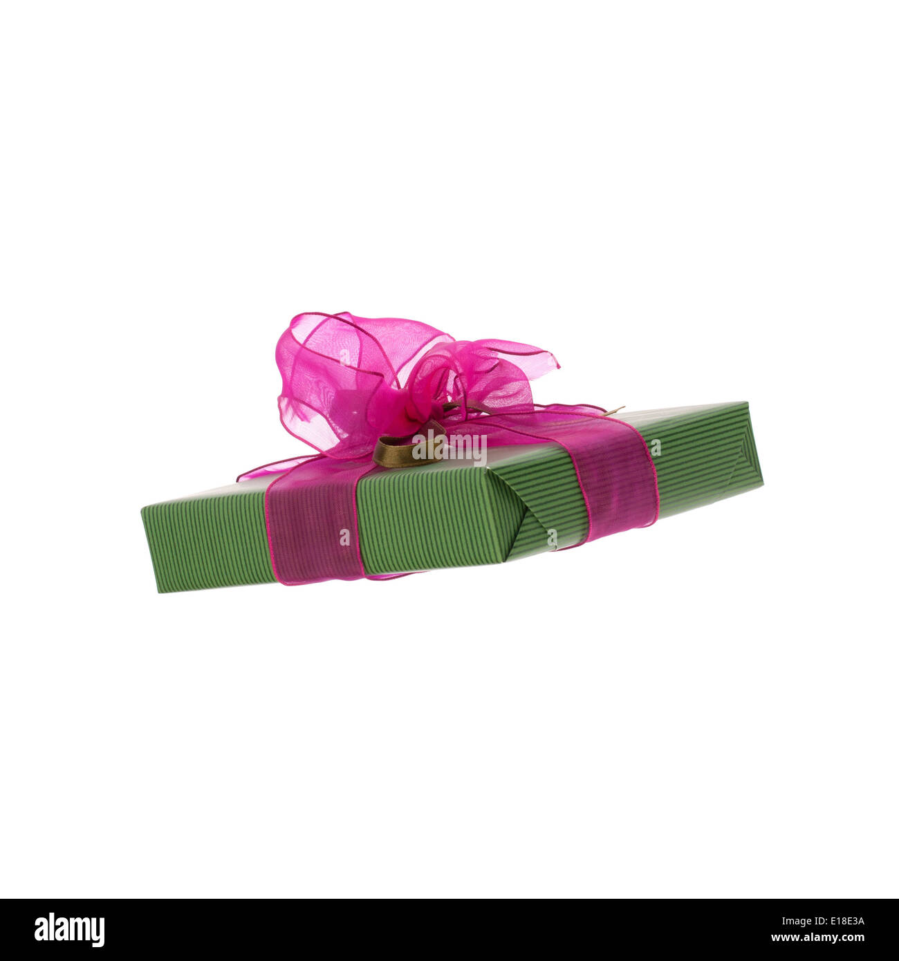 festive gift box isolated on white background Stock Photo - Alamy