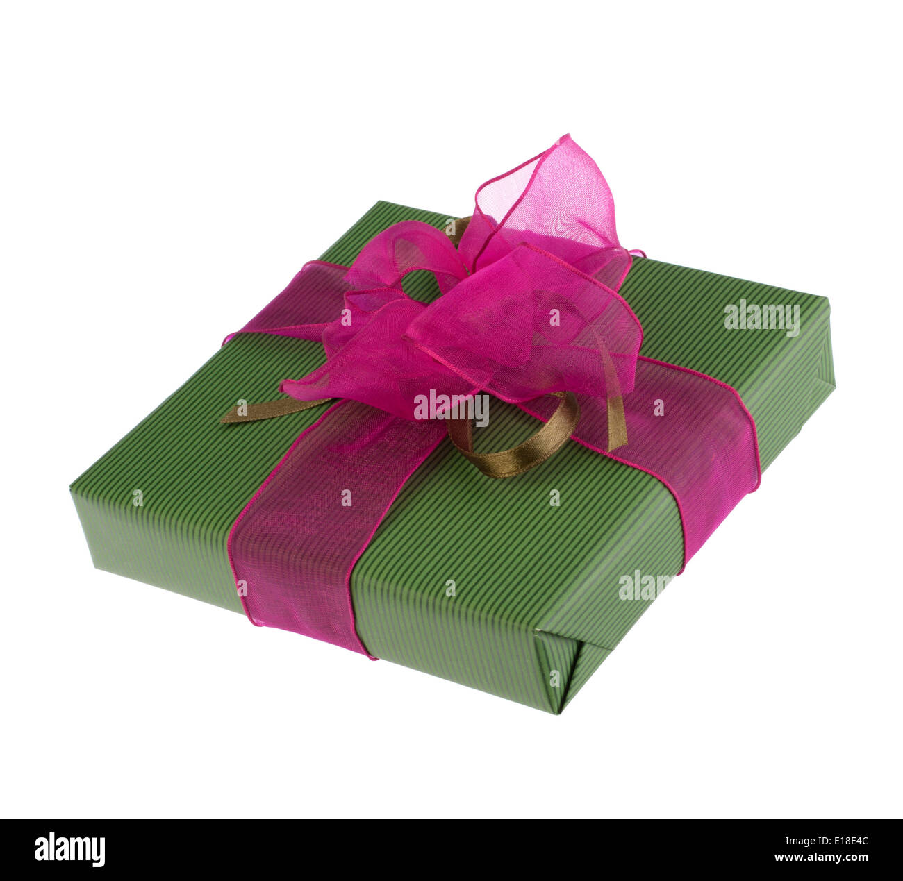 festive gift box isolated on white background Stock Photo - Alamy