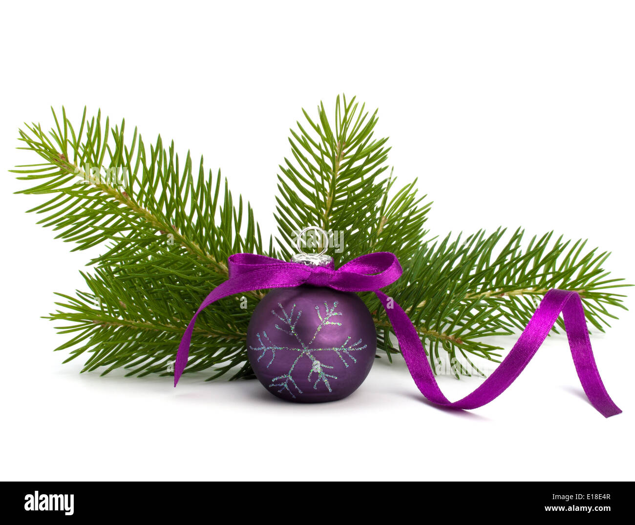 Christmas ball decoration isolated on white background Stock Photo - Alamy