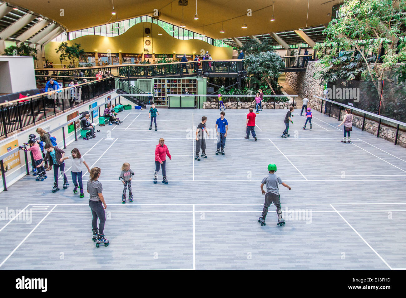 Jardin Des Sports at Center Parcs Longleat Forest, Wiltshire, England, United Kingdom. Stock Photo