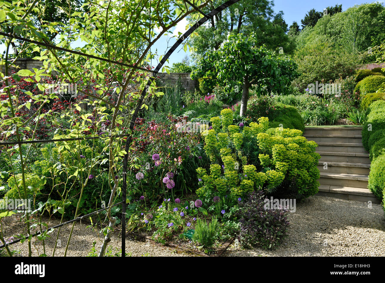 Gardens of Belcombe Court, Bradford-on-Avon, Wiltshire Stock Photo