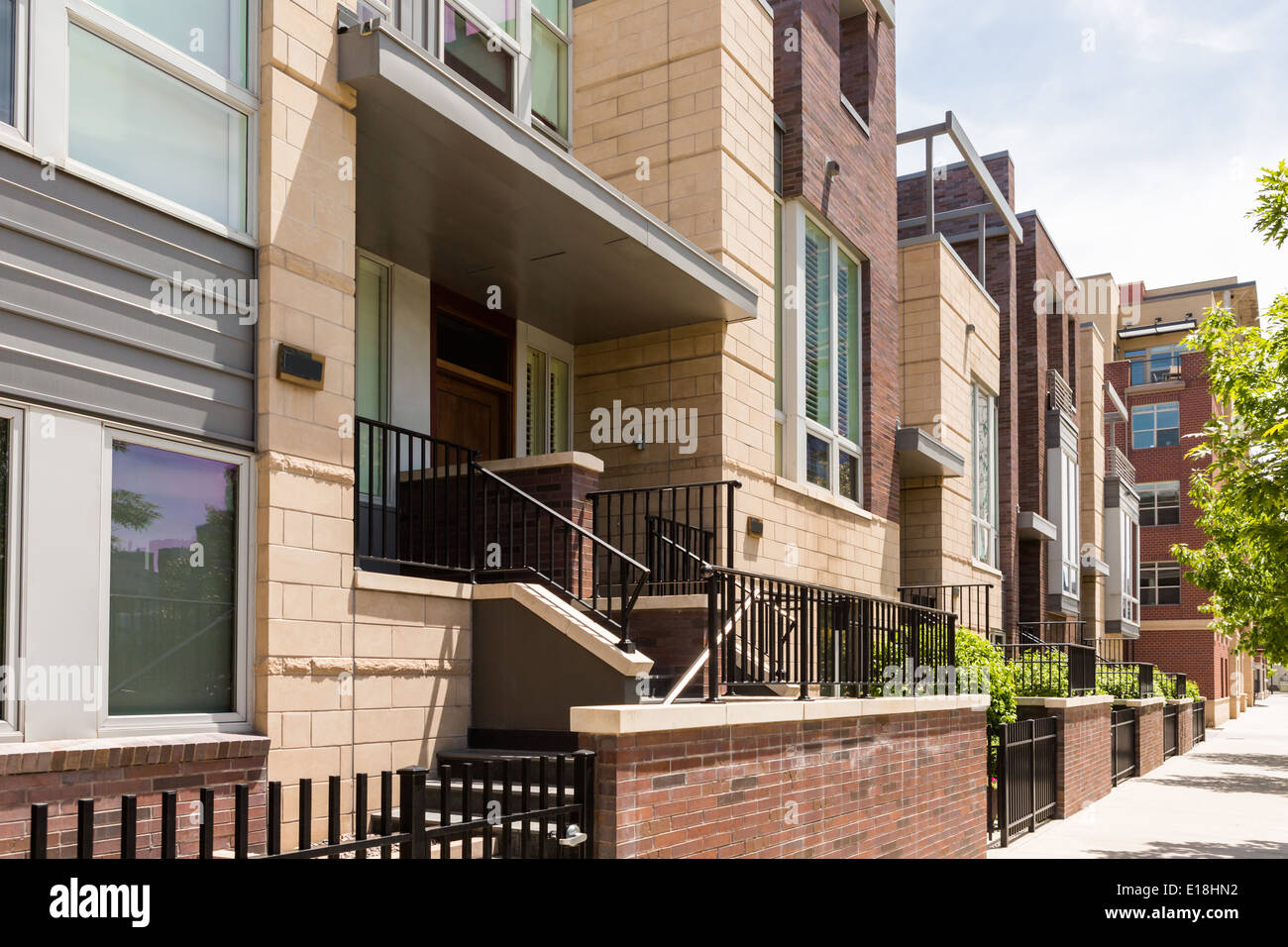 Contemporary townhomes in downtown Denver, Colorado Stock Photo Alamy