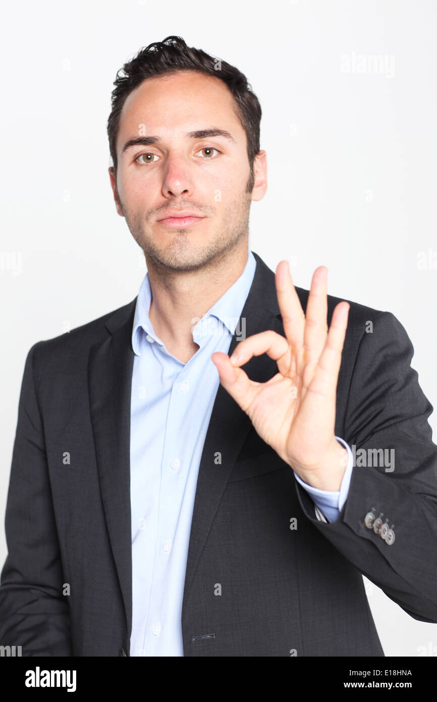 Businessman showing number zero hi-res stock photography and images - Alamy
