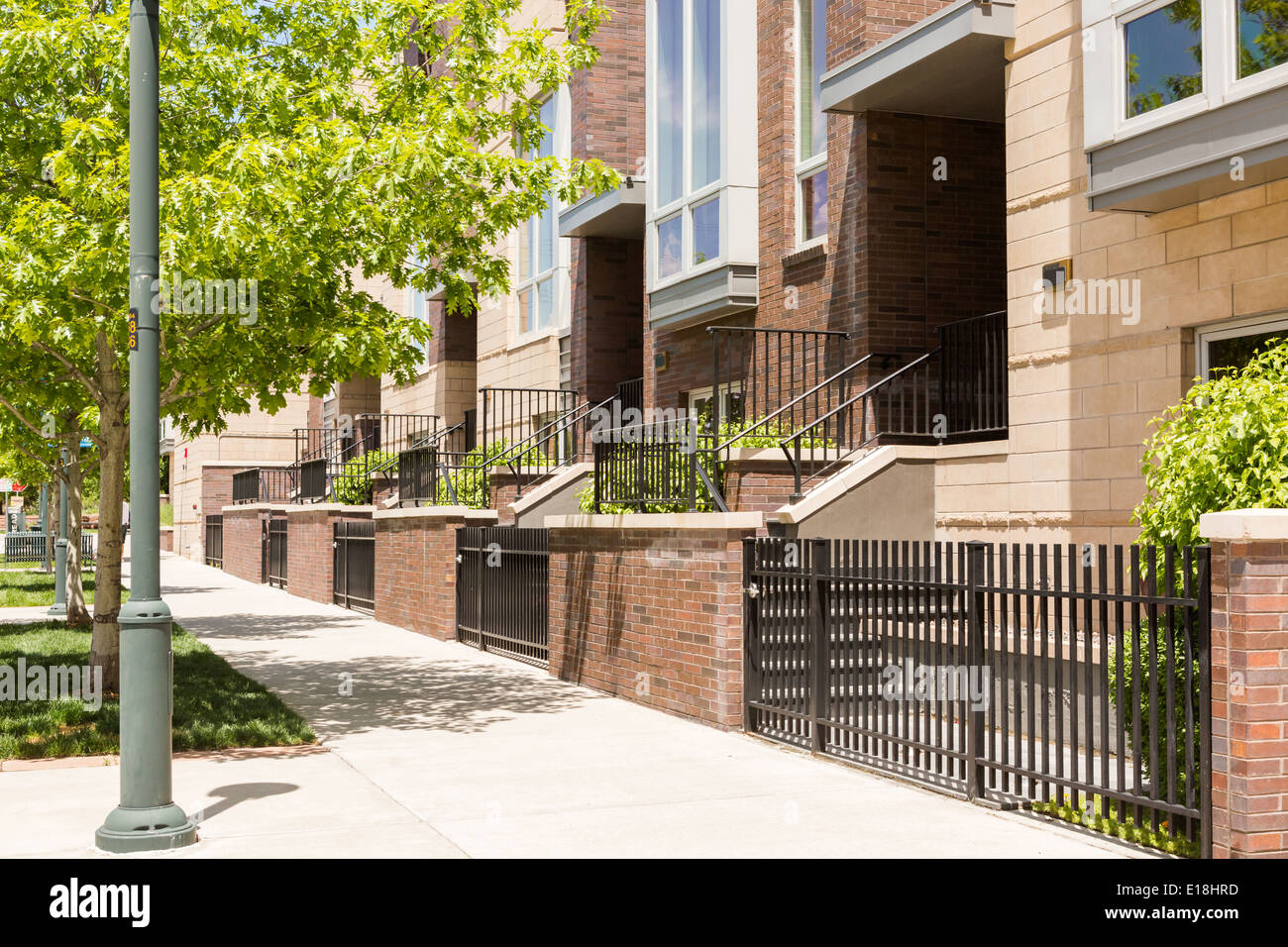 Contemporary townhomes in downtown Denver, Colorado Stock Photo Alamy