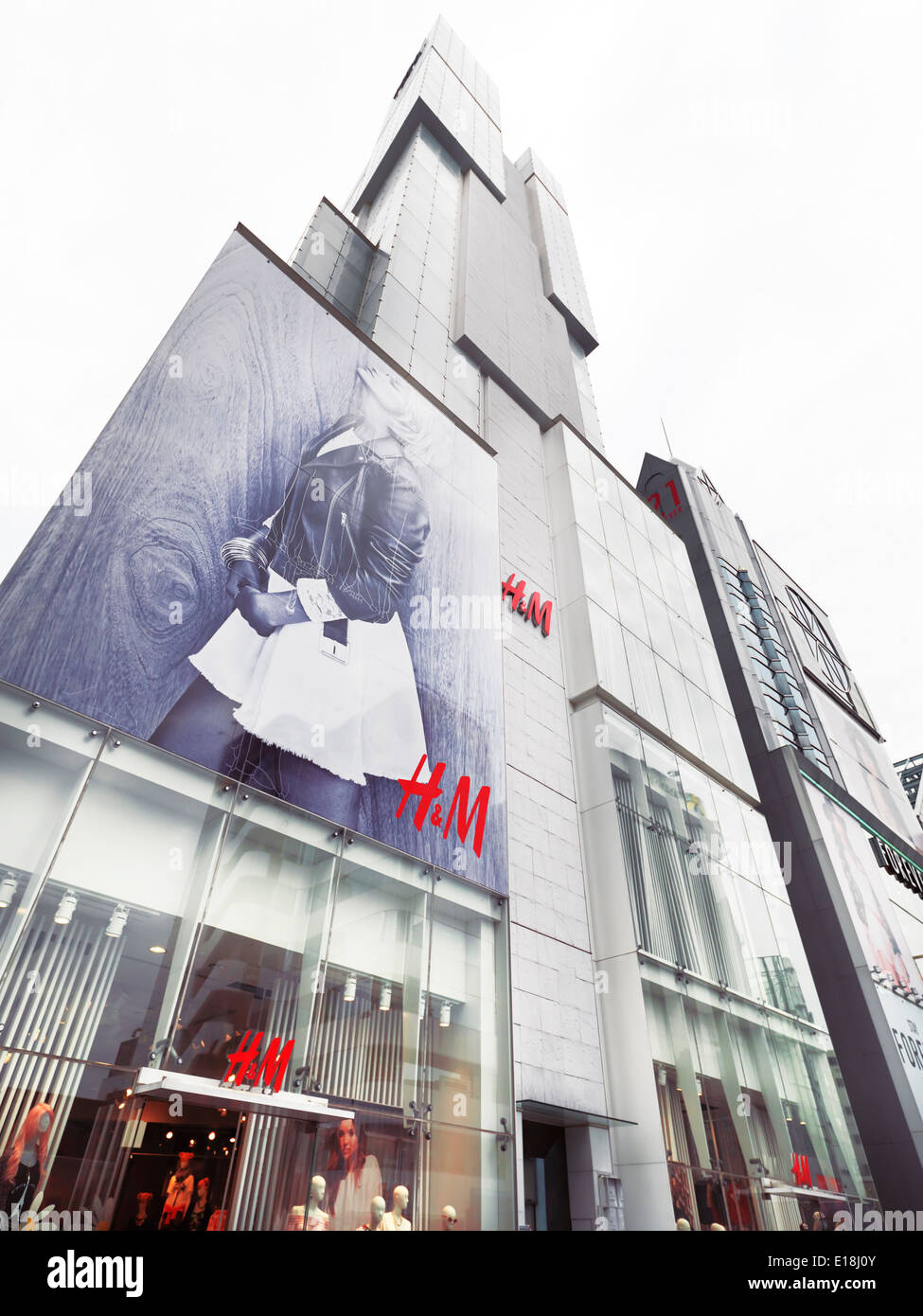 HM fashion clothing store in Harajuku, Tokyo, Japan. Stock Photo