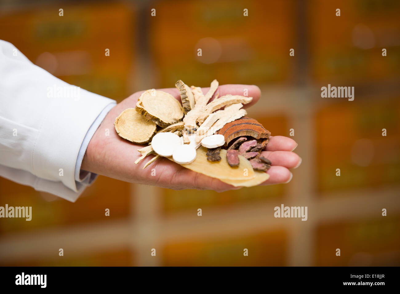 Various Chinese medicinal herbs Stock Photo Alamy