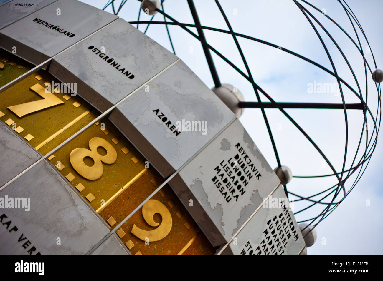 World time clock at Alexanderplatz, Berlin Stock Photo Alamy