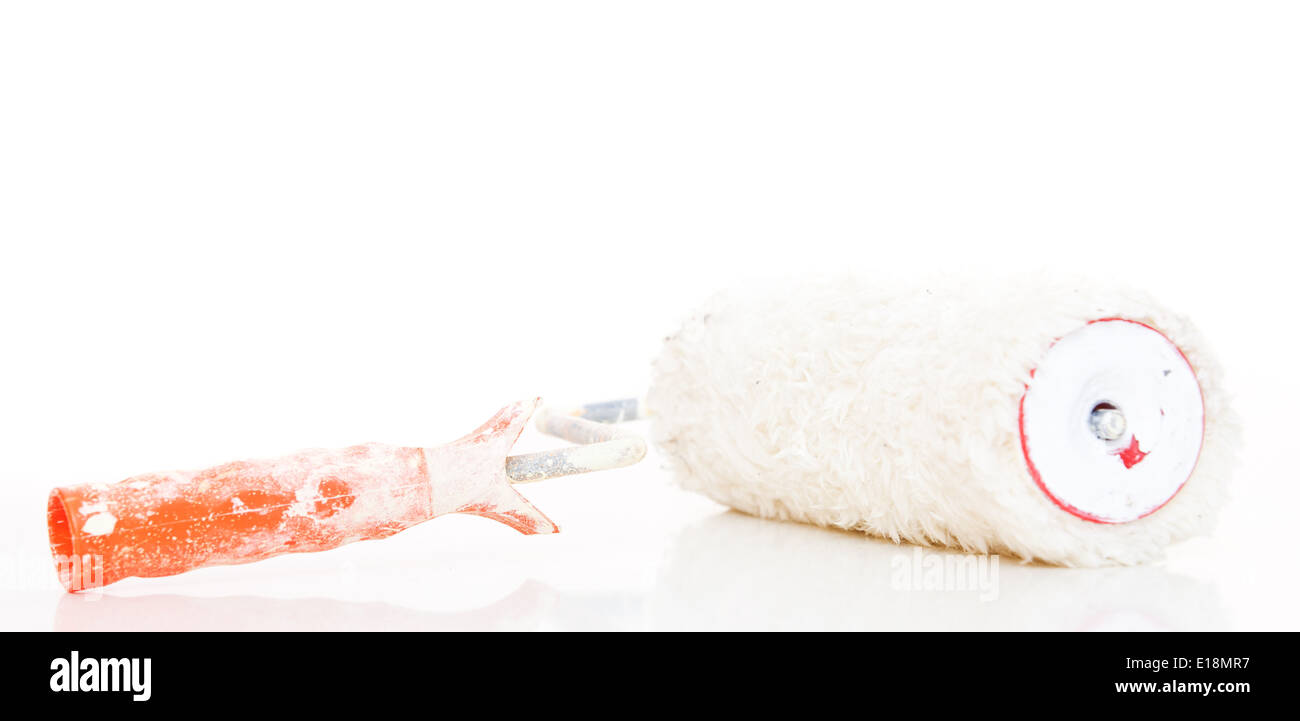 Used paint roller Stock Photo - Alamy