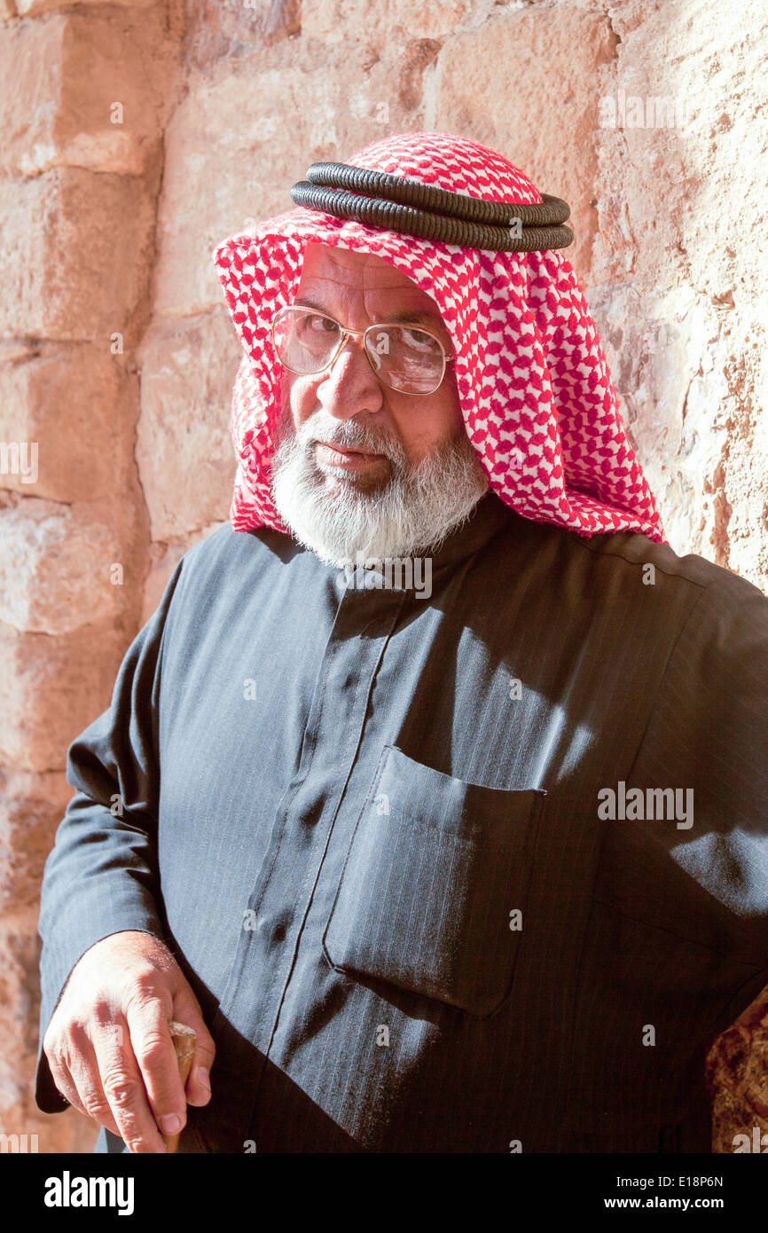 Portrait of a mature Jordanian Man Stock Photo