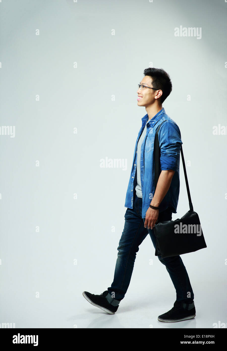 Young man asian student glasses hi-res stock photography and images - Alamy
