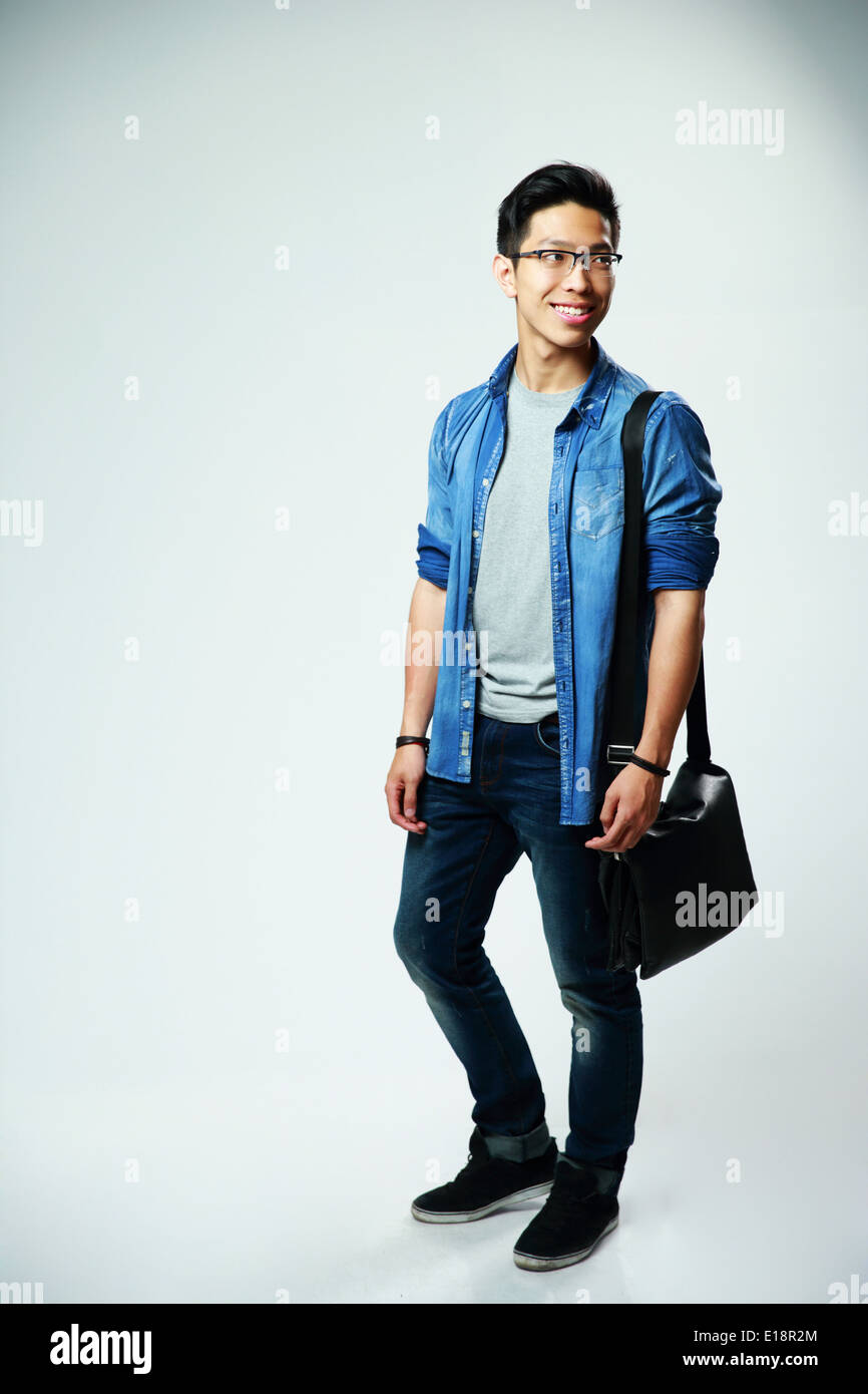 Young man asian student glasses hi-res stock photography and images - Alamy