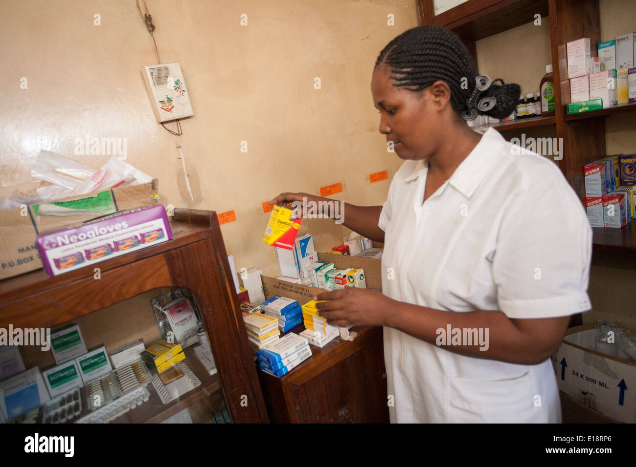 Private health clinic in Dar es Salaam, Tanzania, East Africa. Stock Photo