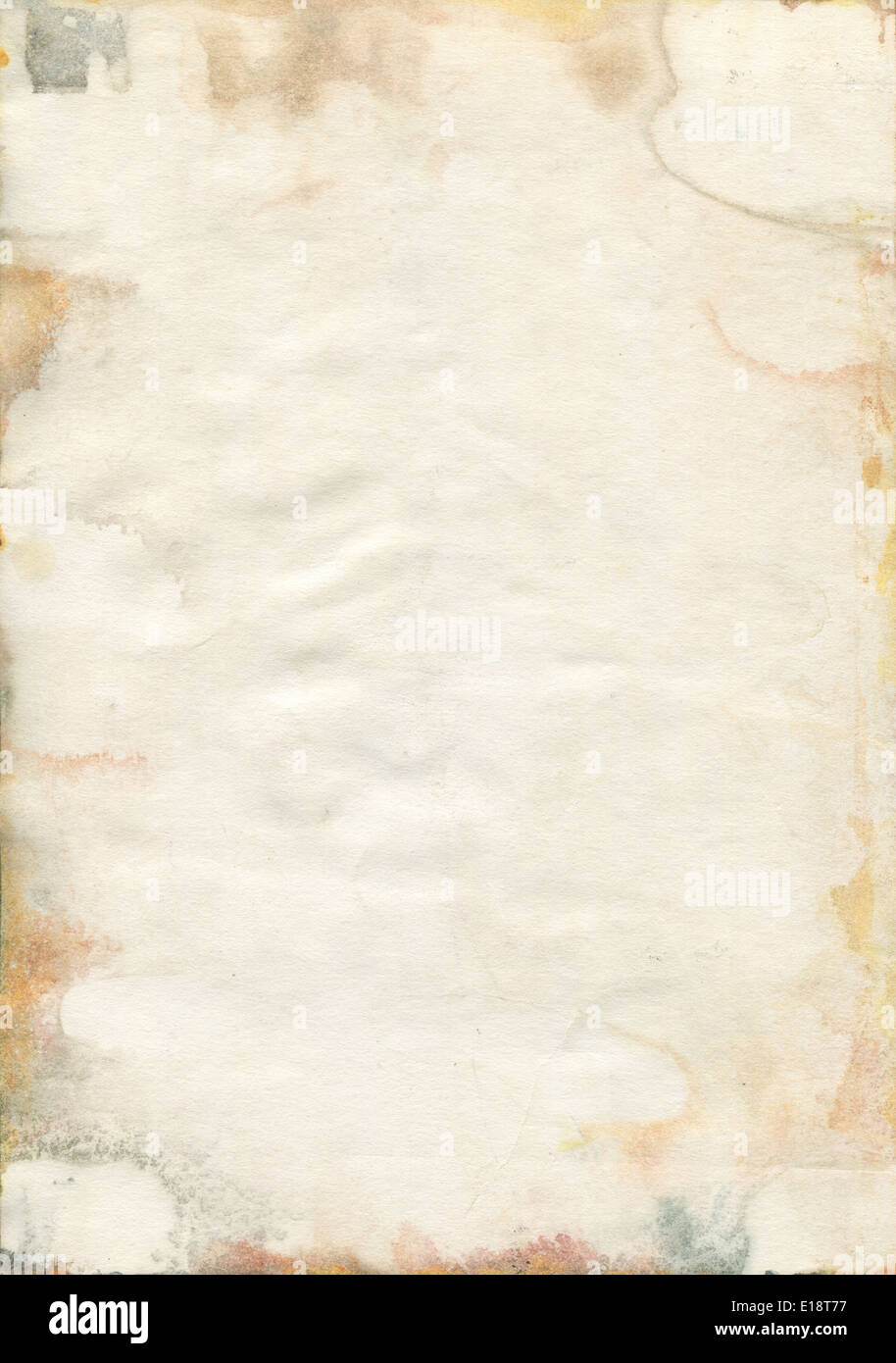 Moldy old watercolor paper texture Stock Photo