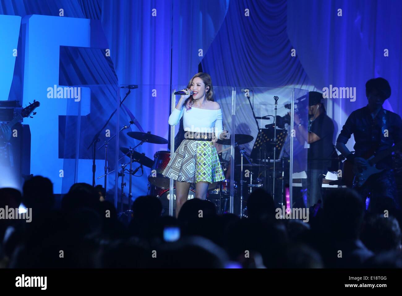 Taipei. 25th May, 2014. Singer A-Lin holds personal concert at Neo ...