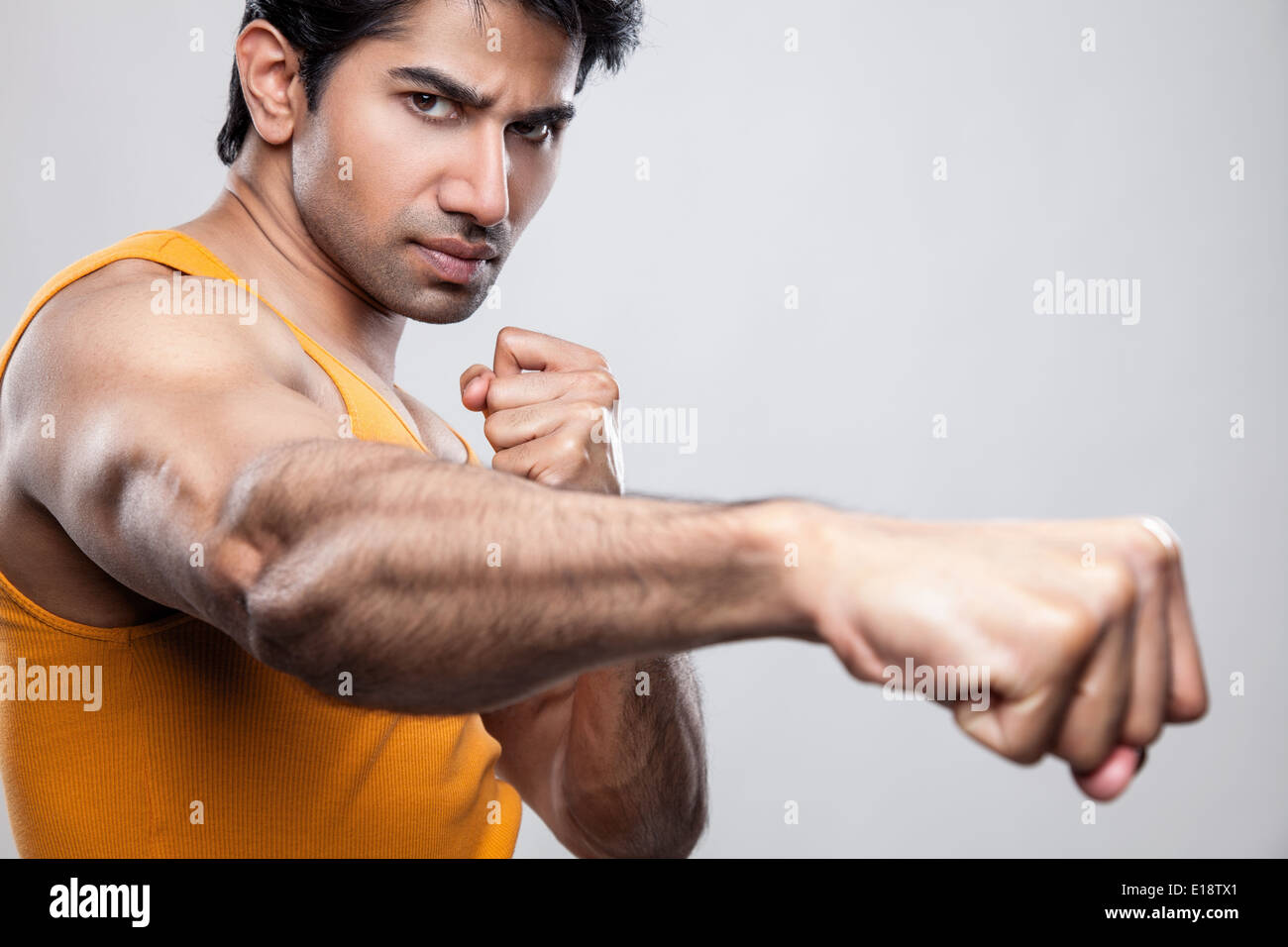 Giving a knockout punch Stock Photo Alamy