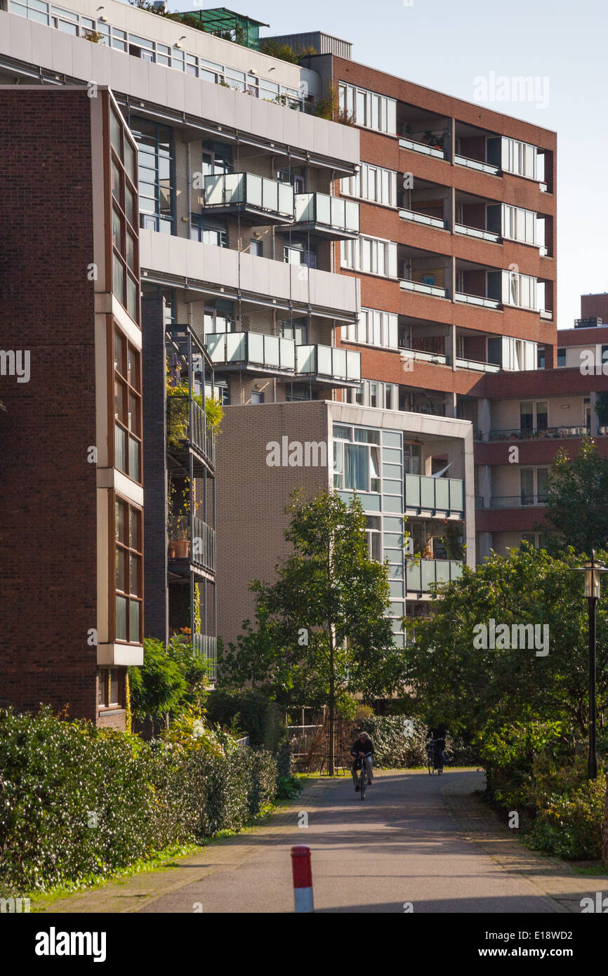 Java island modern apartment blocks Amsterdam The Netherlands Stock Photo