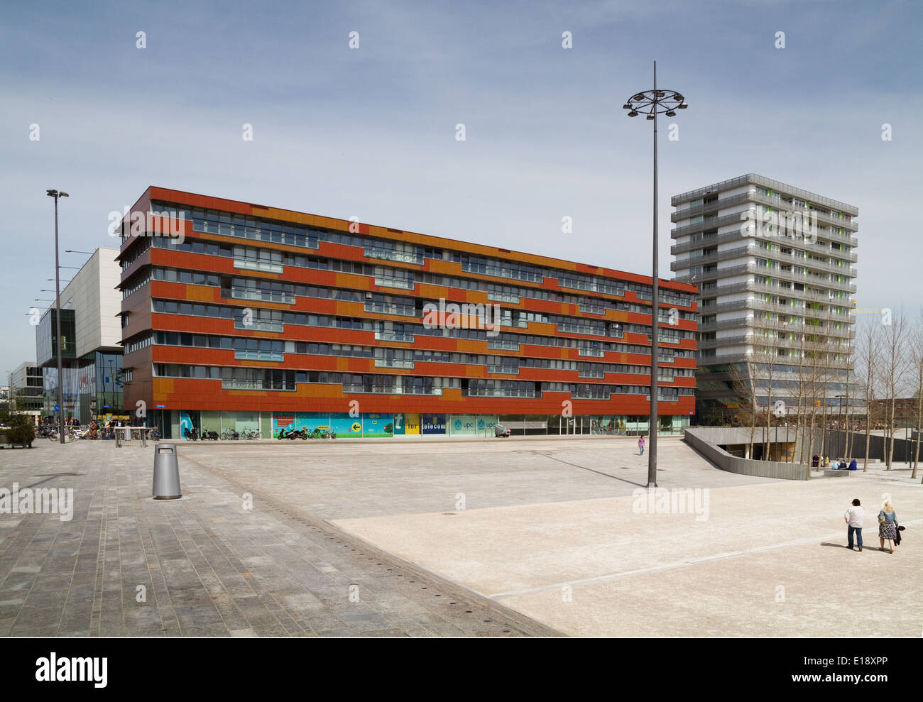 Apartments at the edge of the new town in almere the netherlands Stock