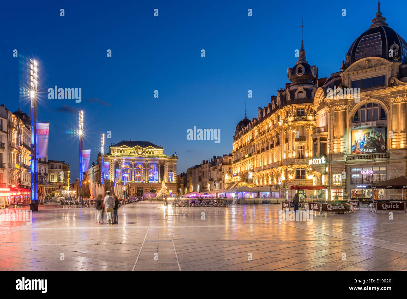 Place de Comedie Montpellier Stock Photo