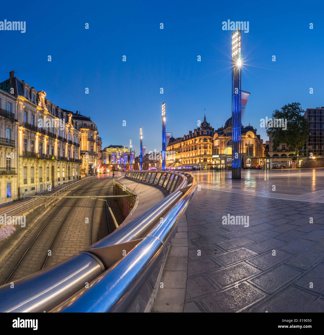 Place de Comedie Montpellier Stock Photo