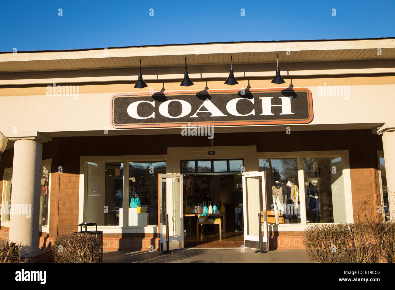Coach Factory store is pictured in Tanger Outlets in Sevierville, Tennessee Stock Photo