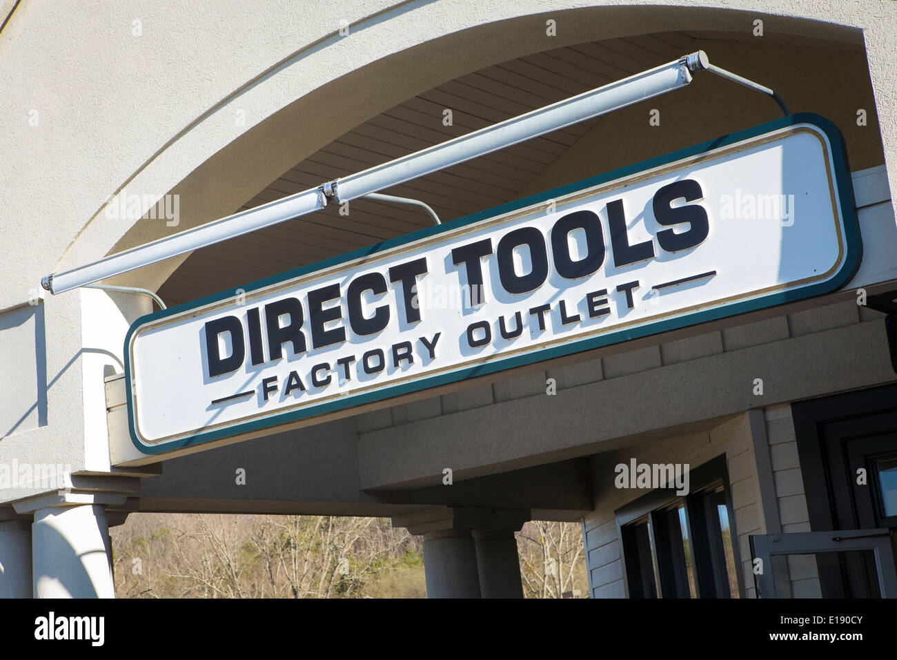 Direct Tools Factory Outlet is pictured in Tanger Outlets in Sevierville, Tennessee Stock Photo