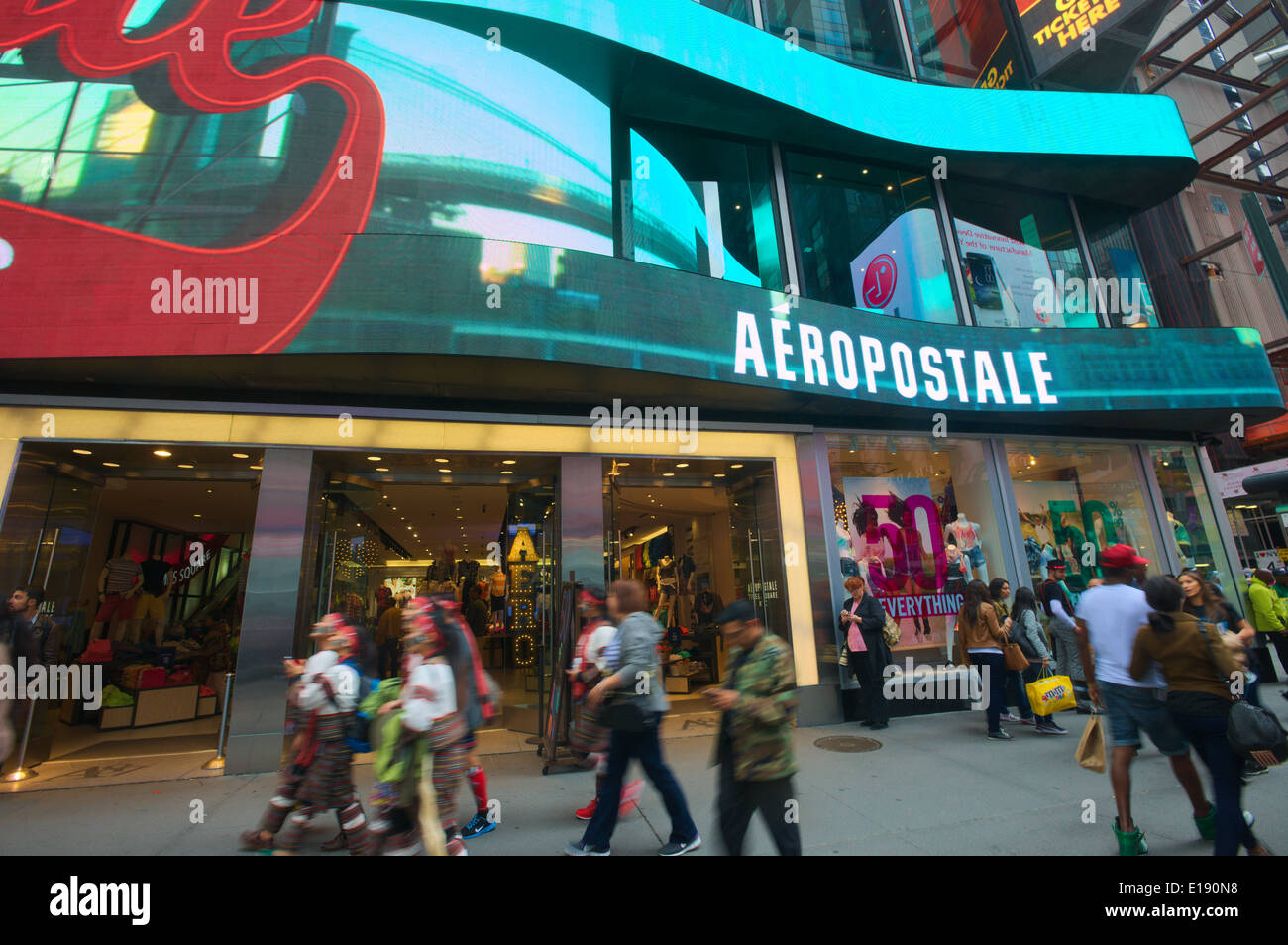 An Aeropostale store in Times Square in New York Stock Photo