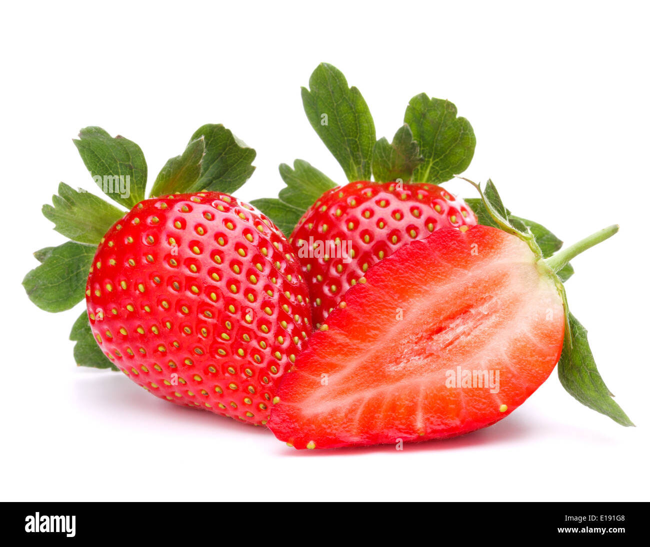 Strawberry isolated on white background cutout Stock Photo - Alamy