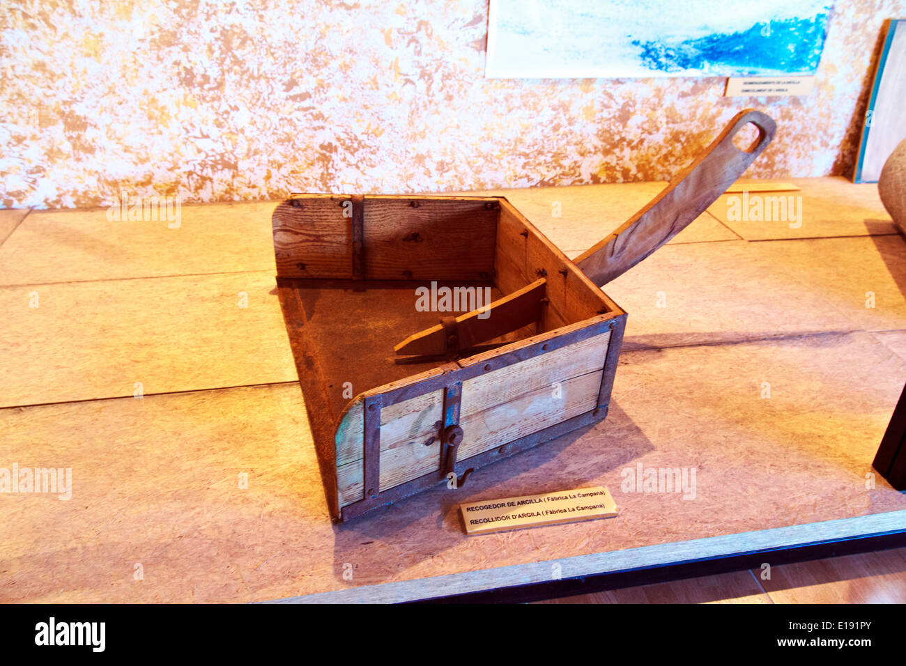 Clay Collector displayed in the Manolo Safont Tile Museum in Onda Stock