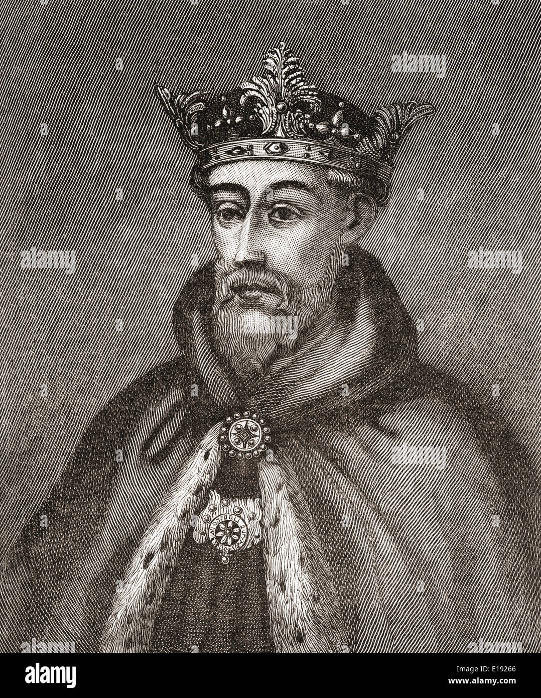 John of Gaunt, 1st Duke of Lancaster, Duke of Aquitaine, 1340 –1399. Stock Photo