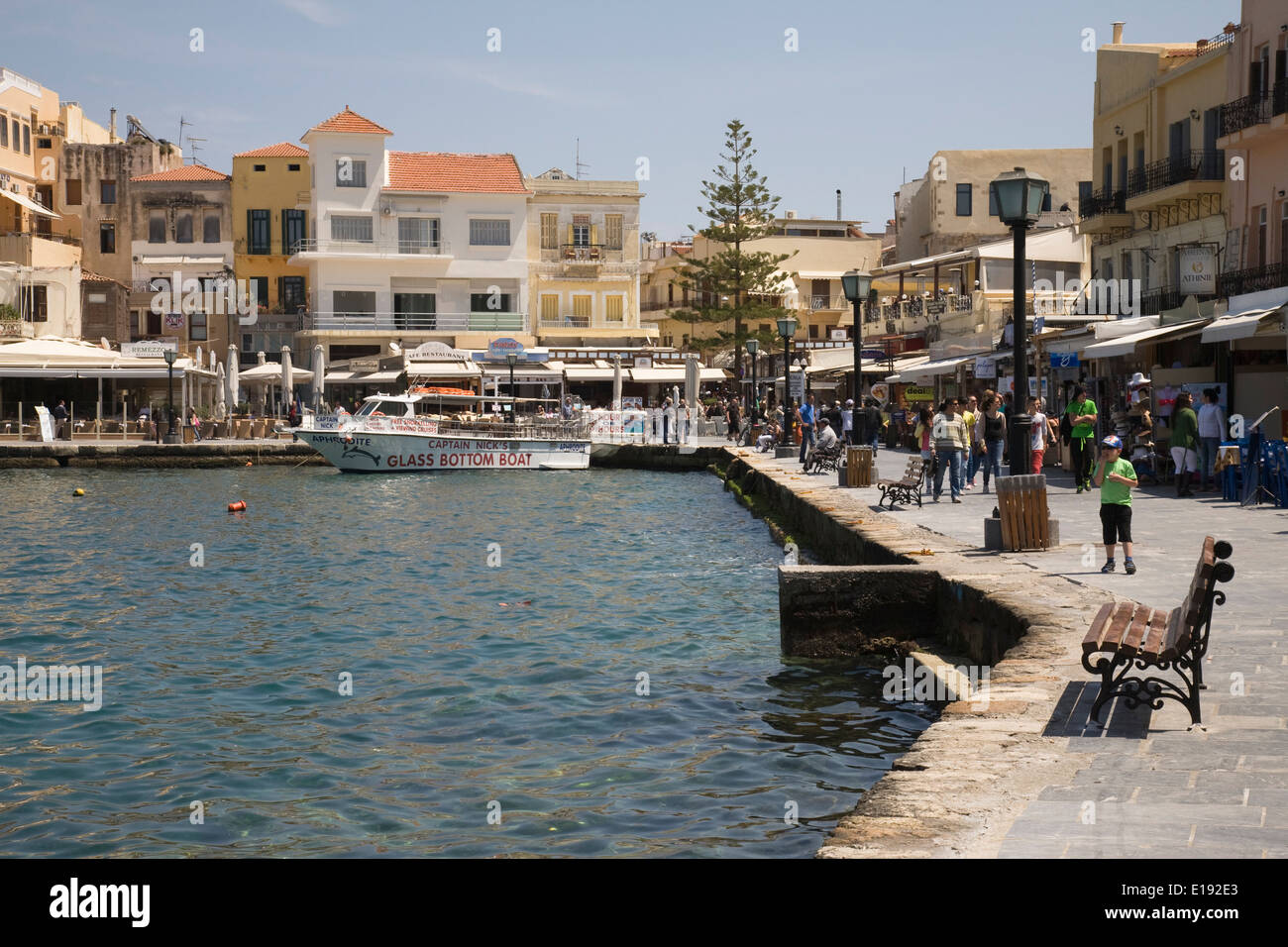 Chania harbour, Crete, Greece. Stock Photo