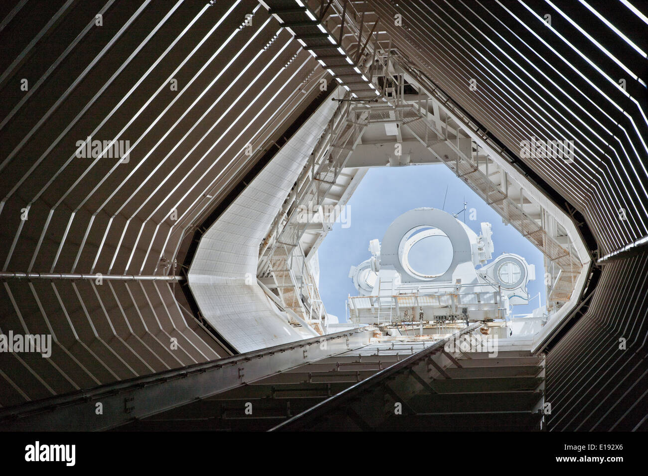 Optical tunnel, McMath-Pierce Solar Telescope.. Stock Photo