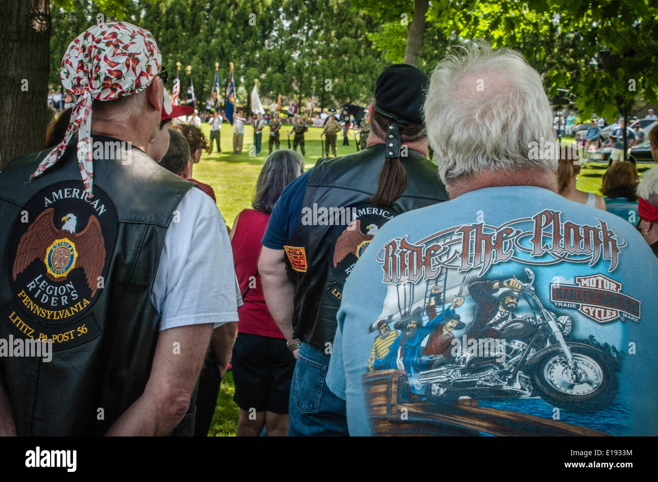 Lititz, Pennsylvania, USA. . Memorial Day Parade and community march to