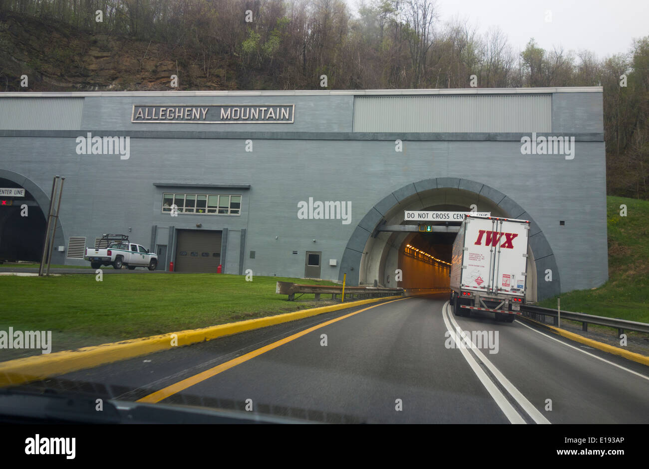 Allegheny mountain tunnel in Pennsylvania Stock Photo