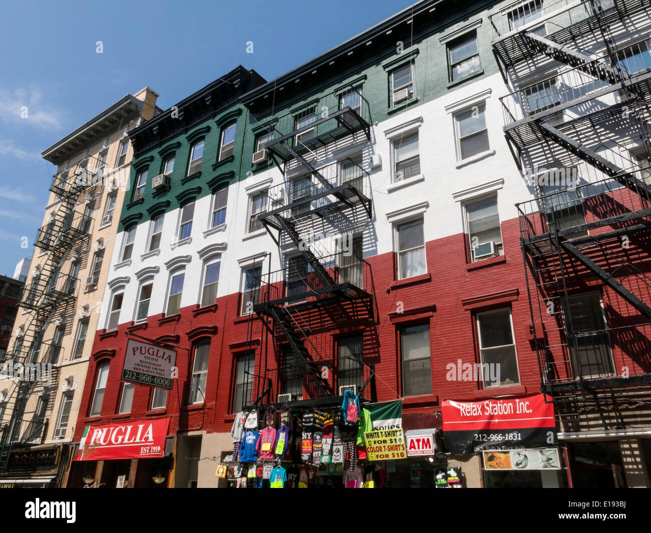 Puglia Restaurant in Little Italy, NYC Stock Photo