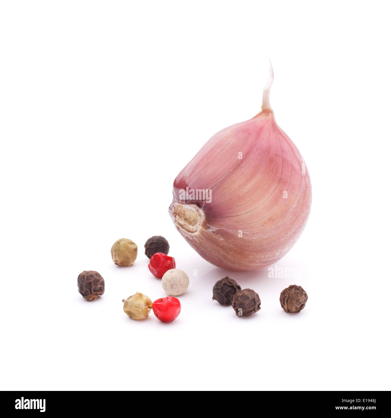 Garlic clove isolated on white background cutout Stock Photo - Alamy
