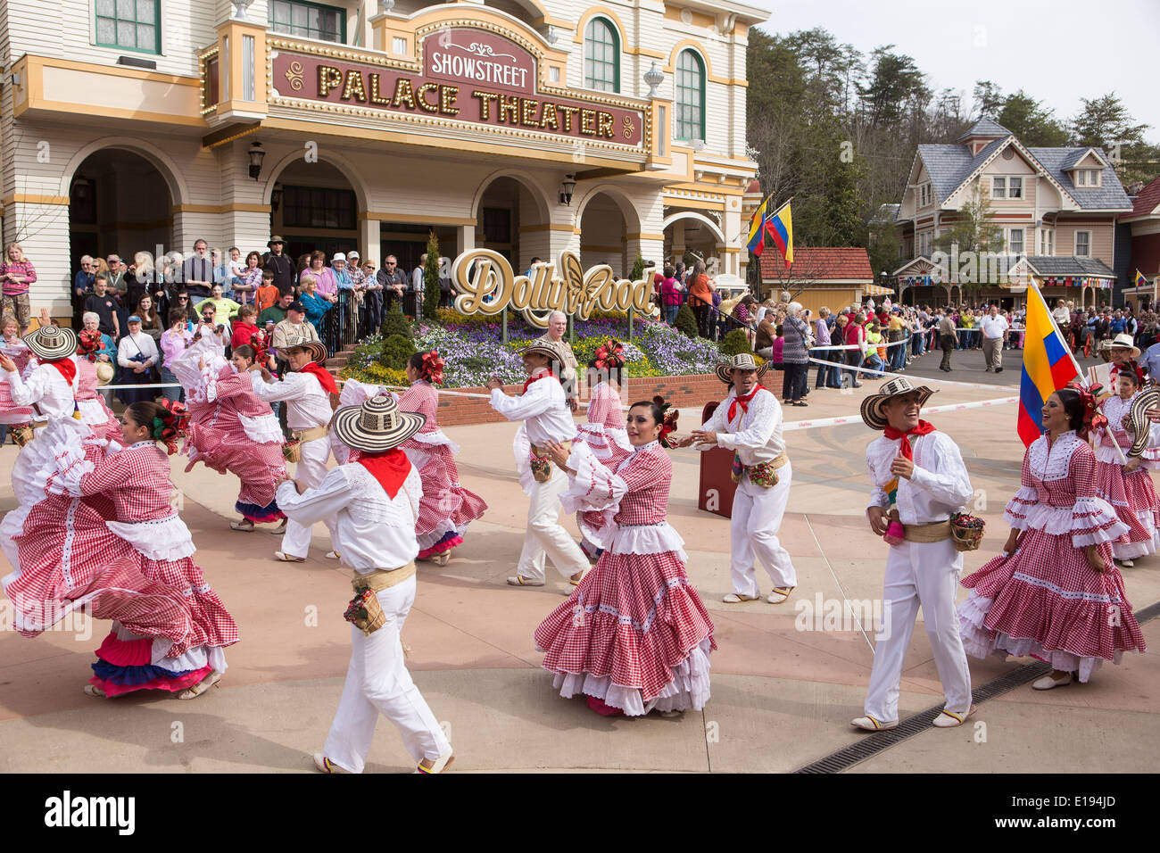 Parade of the Festival of Nations is pictured in Dollywood theme park