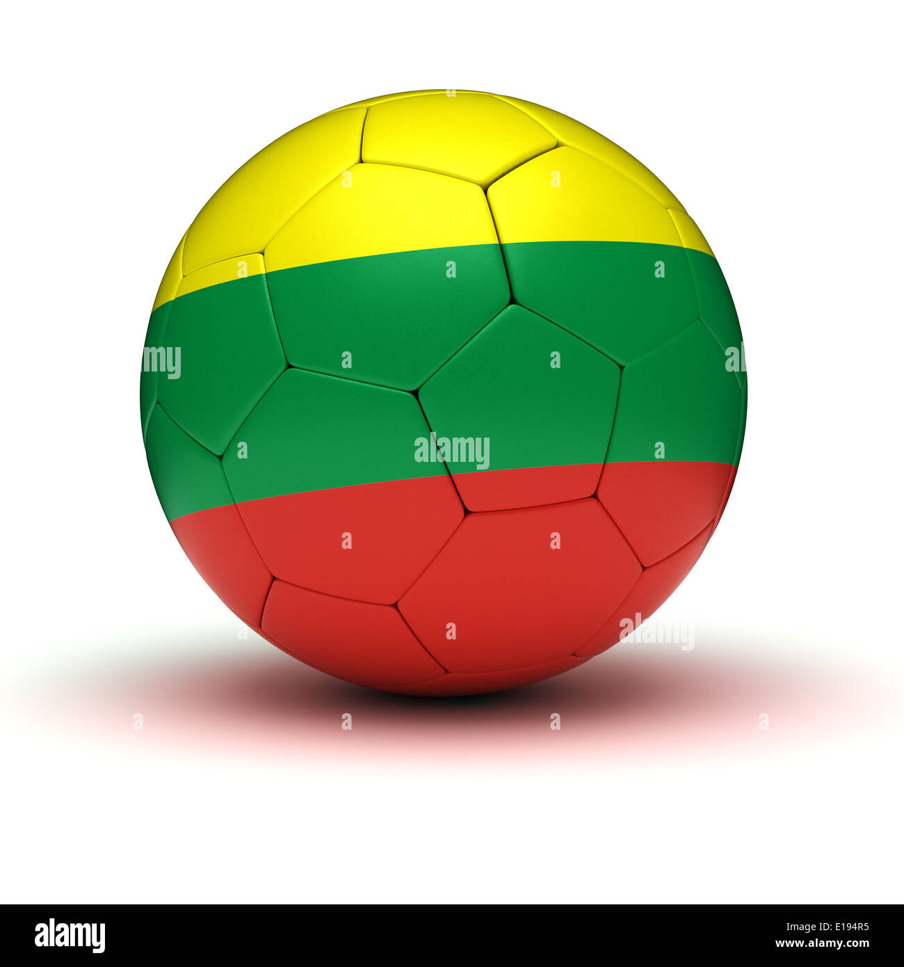 Lithuanian Football (isolated with clipping path) Stock Photo