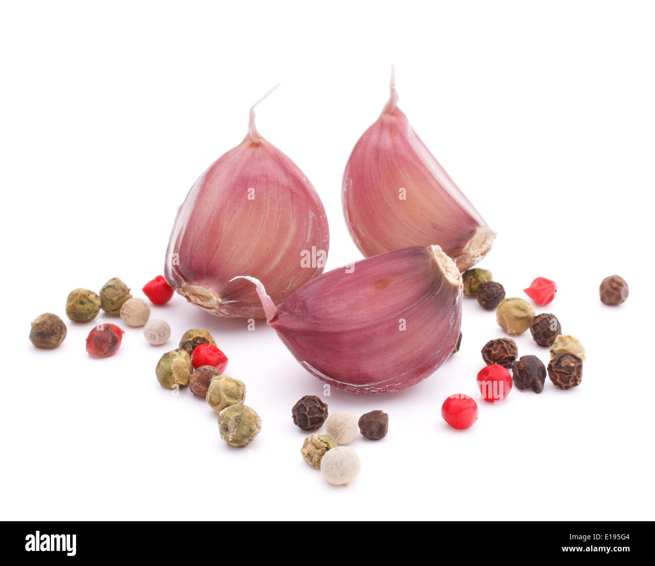 Garlic clove isolated on white background cutout Stock Photo - Alamy