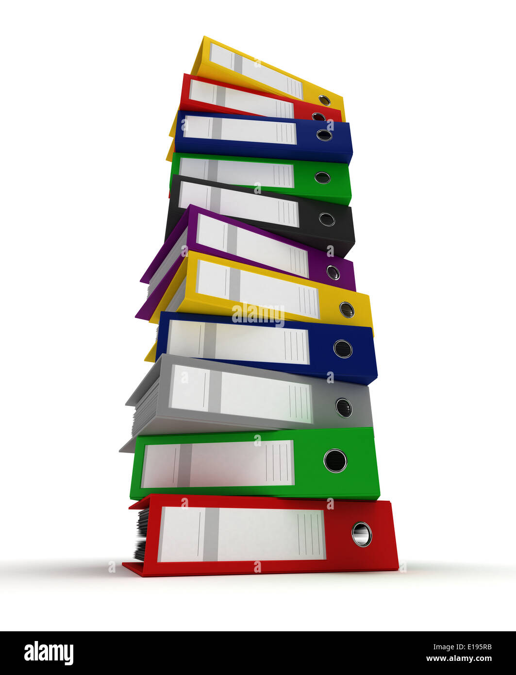 Stack of Binders Stock Photo Alamy