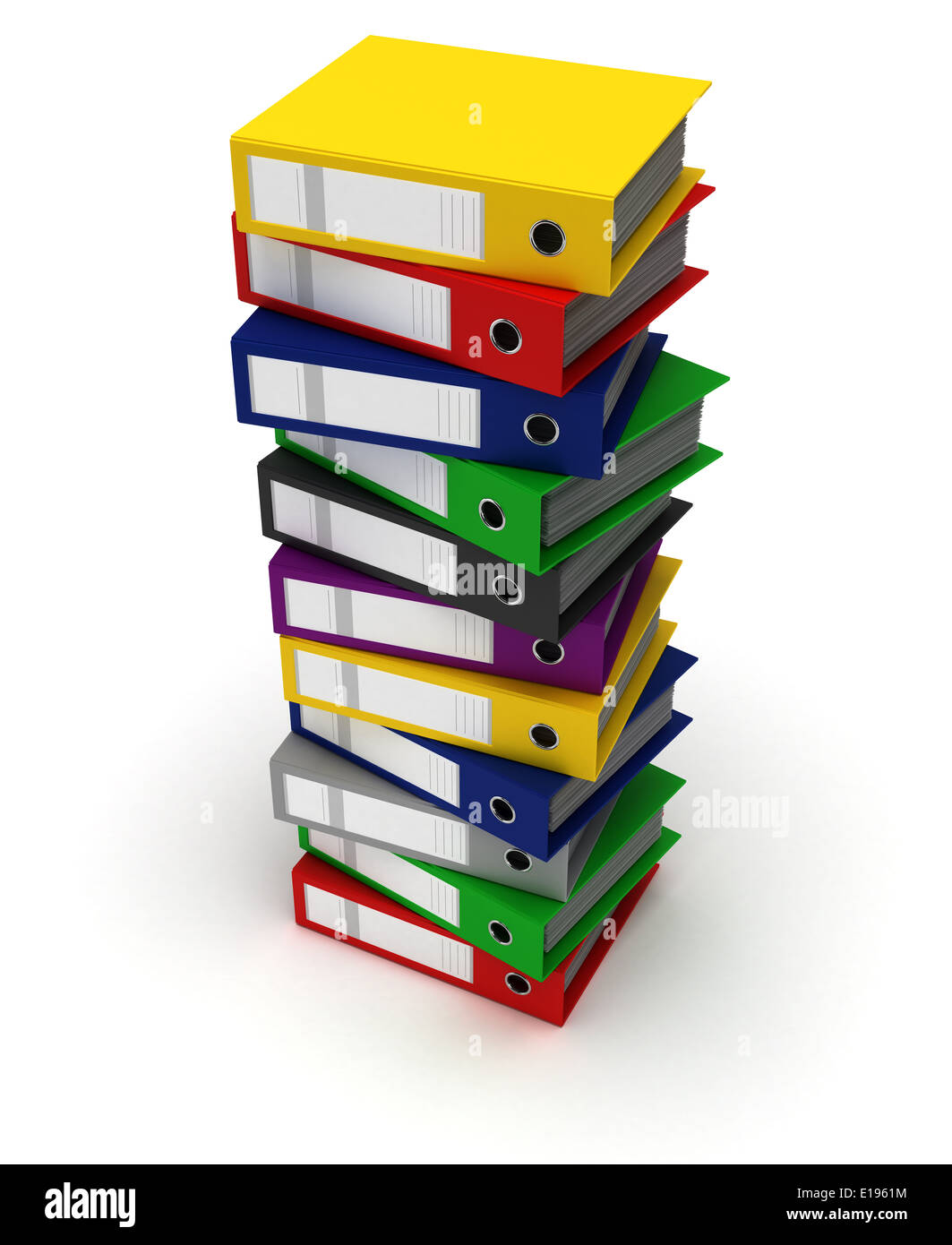 Stack of Binders Stock Photo Alamy