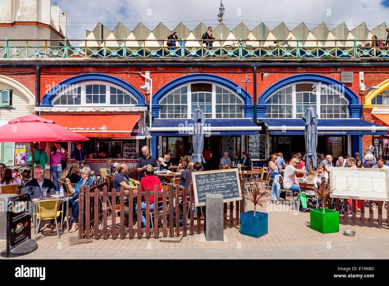 Cafe/Restaurant, Brighton Seafront, Sussex, England Stock Photo